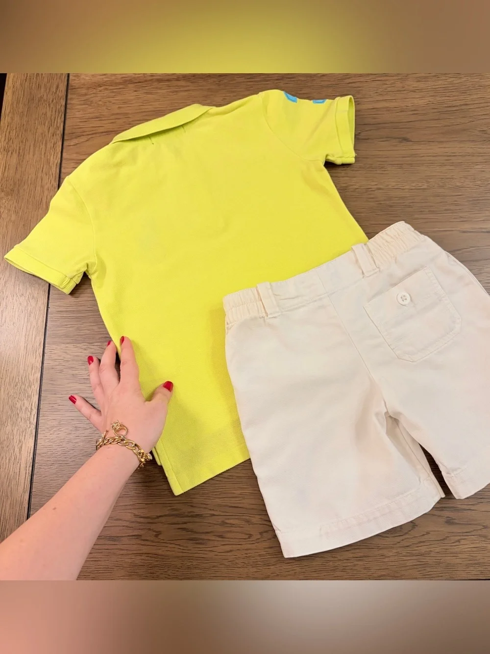 2-3 Years Polo Ralph Lauren Boys Set Polo Shirt Shorts T-Shirt Big Pony Lemon